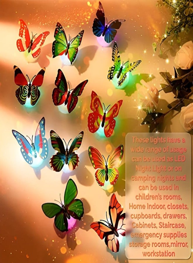 MeeTo Butterfly Night Lamp Colour-Full Home Decoration Color Changing Led Butterfly Light- Peel and Stick (Pack of 5) - Image 4
